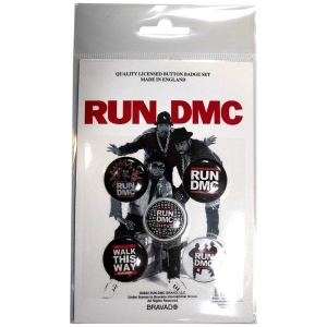 Run Dmc - Walk This Way Button Badge Pack in the group MERCHANDISE / Merch / Hip Hop-Rap at Bengans Skivbutik AB (5569300)