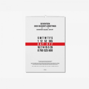 Seventeen - 2025 Wall Calendar in the group MERCHANDISE / Merch / Kommande / K-Pop at Bengans Skivbutik AB (5574713)