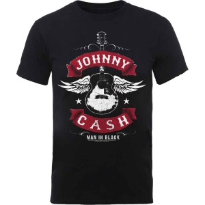 Johnny Cash - Winged Guitar Uni Bl T-Shirt in the group MERCHANDISE / T-shirt / Country at Bengans Skivbutik AB (5574716)