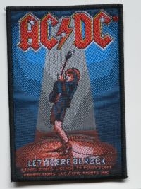 Ac/Dc - Patch Let There Be Rock (10 X 6,8 C in the group MERCHANDISE / Accessoarer / Hårdrock at Bengans Skivbutik AB (5577282)