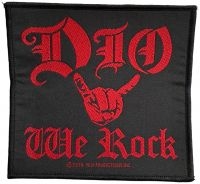 Dio - Patch We Rock (9,5 X 10 Cm) in the group MERCHANDISE / Accessoarer / Kommande / Hårdrock at Bengans Skivbutik AB (5577525)