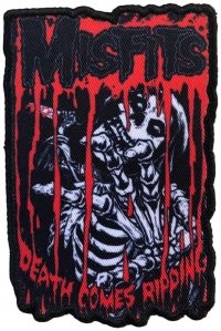 Misfits - Patch Death Comes Ripping (10,1 X 6 in the group MERCHANDISE / Accessoarer / Kommande / Pop-Rock at Bengans Skivbutik AB (5577585)