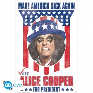 Alice Cooper  - Cooper For President Poster 91,5X61 in the group MERCHANDISE / Merch / Hårdrock at Bengans Skivbutik AB (5577864)