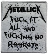 Metallica - Patch No Regrets (9,3 X 8 Cm) in the group MERCHANDISE / Accessoarer / Kommande / Hårdrock at Bengans Skivbutik AB (5579363)