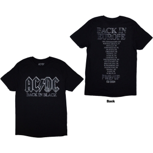 Ac/Dc - Back In Black Eu Tour 24 Uni Bl T-Shirt in the group MERCHANDISE / T-shirt / Hårdrock at Bengans Skivbutik AB (5581207r)