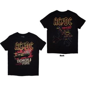 Ac/Dc - Demon Fire Eu Tour 24 Uni Bl T-Shirt in the group MERCHANDISE / T-shirt / Hårdrock at Bengans Skivbutik AB (5581209r)