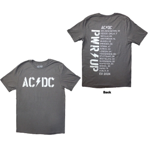 Ac/Dc - Logo Eu Tour 24 Uni Grey T-Shirt in the group MERCHANDISE / T-shirt / Hårdrock at Bengans Skivbutik AB (5581217r)