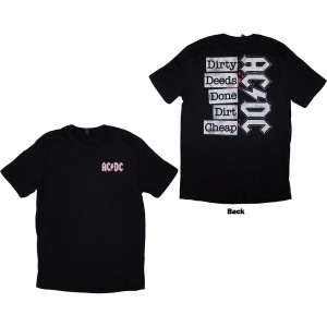 Ac/Dc - Mini Logo / Dirty Deeds Uni Bl T-Shirt in the group MERCHANDISE / T-shirt / Hårdrock at Bengans Skivbutik AB (5581219r)