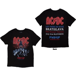 Ac/Dc - Pwr Up Bratislava 24 Uni Bl T-Shirt in the group MERCHANDISE / T-shirt / Hårdrock at Bengans Skivbutik AB (5581221r)