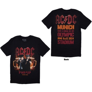 Ac/Dc - Pwr Up Munich 24 Uni Bl T-Shirt in the group MERCHANDISE / T-shirt / Hårdrock at Bengans Skivbutik AB (5581224r)