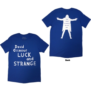 David Gilmour - Luck & Strange Logo Uni Blue T-Shirt in the group MERCHANDISE / T-shirt / Pop-Rock at Bengans Skivbutik AB (5581542r)