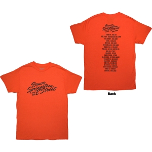 Bruce Springsteen - Tour 24 River Font Uni Orange T-Shirt in the group MERCHANDISE / T-shirt / Pop-Rock at Bengans Skivbutik AB (5581578r)