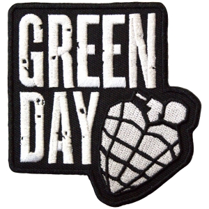 Green Day - Stacked Logo & Grenade Woven Patch in the group MERCHANDISE / Merch / Punk at Bengans Skivbutik AB (5581827)