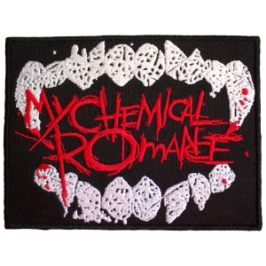 My Chemical Romance - The Black Parade Logo Fangs Woven Patch in the group MERCHANDISE / Merch / Pop-Rock at Bengans Skivbutik AB (5581846)