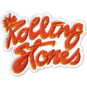 Rolling Stones - Orange Logo Woven Patch in the group MERCHANDISE / Merch / Pop-Rock at Bengans Skivbutik AB (5581874)