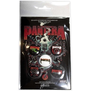 Pantera - Stay Away From Me Button Badge 5-Pack   in the group MERCHANDISE / Merch / Hårdrock at Bengans Skivbutik AB (5581973)