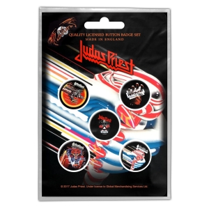 Judas Priest - Turbo Button Badge 5-Pack in the group MERCHANDISE / Merch / Hårdrock at Bengans Skivbutik AB (5581974)