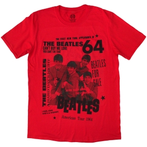 Beatles - Beatles 1964 Uni Red T-Shirt in the group MERCHANDISE / T-shirt / Pop-Rock at Bengans Skivbutik AB (5583009r)