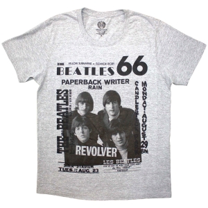 Beatles - 1966 Uni Grey T-Shirt in the group MERCHANDISE / T-shirt / Pop-Rock at Bengans Skivbutik AB (5583012r)