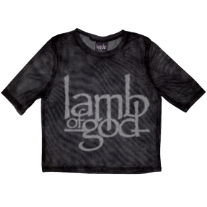 Lamb Of God - Logo Lady Bl Mesh Crop Top in the group MERCHANDISE / T-shirt / Hårdrock at Bengans Skivbutik AB (5583033r)