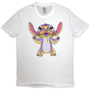 Lilo & Stitch - Purple Stitch Uni Wht T-Shirt in the group MERCHANDISE / T-shirt / Film-Musikal at Bengans Skivbutik AB (5583035r)