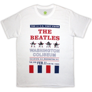 Beatles - Washington 64 Stars & Stripes Uni Wht T-Shirt in the group MERCHANDISE / T-shirt / Pop-Rock at Bengans Skivbutik AB (5583331r)