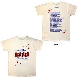 Beatles - American Tour 64 Uni Natrl T-Shirt in the group MERCHANDISE / T-shirt / Nyheter / Pop-Rock at Bengans Skivbutik AB (5583334r)