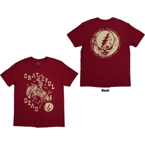 Grateful Dead - Skeleton Horse Uni Red T-Shirt in the group MERCHANDISE / T-shirt / Nyheter / Pop-Rock at Bengans Skivbutik AB (5583344r)