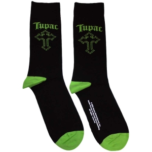 Tupac - Green Cross Uni Bl Socks in the group MERCHANDISE / Merch / Hip Hop-Rap at Bengans Skivbutik AB (5583629)