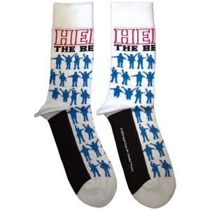 Beatles - Help Silhouettes Repeat Uni Wht Socks in the group MERCHANDISE / Merch / Pop-Rock at Bengans Skivbutik AB (5583636)