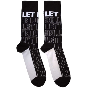 Beatles - Let It Be Text Outlines Repeat Uni Bl Socks in the group MERCHANDISE / Merch / Pop-Rock at Bengans Skivbutik AB (5583639)