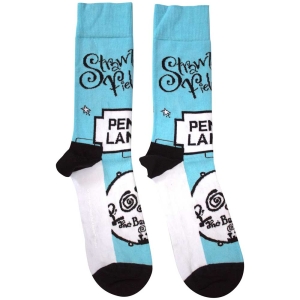 Beatles - Strawberry Fields/Penny Lane Uni Lht Blue Socks in the group MERCHANDISE / Merch / Pop-Rock at Bengans Skivbutik AB (5583661)