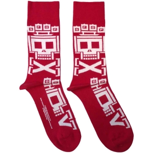 Five Finger Death Punch - Pixeled Skull Repeat Uni Red Socks in the group MERCHANDISE / Merch / Hårdrock at Bengans Skivbutik AB (5583671)