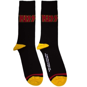 Kiss - Red Logo Single Stripe Uni Bl Socks in the group MERCHANDISE / Merch / Hårdrock at Bengans Skivbutik AB (5583678)