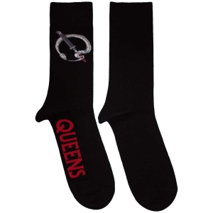 Queens Of The Stone Age - Q Emblem Uni Bl Socks in the group MERCHANDISE / Merch / Hårdrock at Bengans Skivbutik AB (5583685)