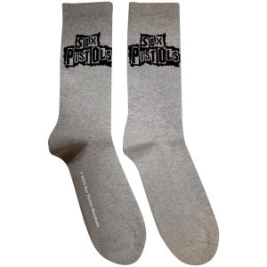 Sex Pistols - Stacked Logo Uni Grey Socks in the group MERCHANDISE / Merch / Punk at Bengans Skivbutik AB (5583692)