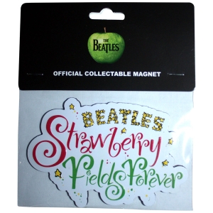 Beatles - Strawberry Fields Forever Logo Embossed Magnet in the group MERCHANDISE / Merch / Pop-Rock at Bengans Skivbutik AB (5583883)