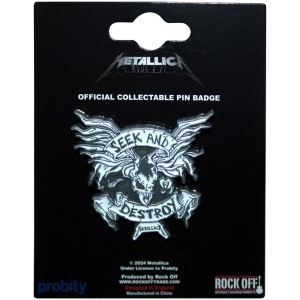 Metallica - Seek & Destroy Pin Badge in the group MERCHANDISE / Merch / Hårdrock at Bengans Skivbutik AB (5583926)