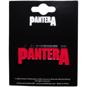 Pantera - Red Logo Pin Badge in the group MERCHANDISE / Merch / Hårdrock at Bengans Skivbutik AB (5583936)