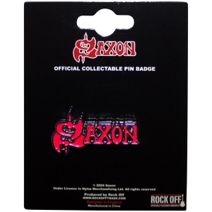 Saxon - Red Logo Pin Badge in the group MERCHANDISE / Merch / Hårdrock at Bengans Skivbutik AB (5583957)