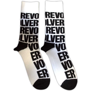 Beatles - Beatles Revolver Text Repeat Uni Wht Socks (Size 40-44) in the group MERCHANDISE / Merch / Pop-Rock at Bengans Skivbutik AB (5586275)