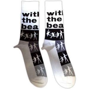 Beatles - Beatles With The Beatles Silhouette Stripes Uni Wht Socks (Size 40-44) in the group MERCHANDISE / Merch / Pop-Rock at Bengans Skivbutik AB (5586279)