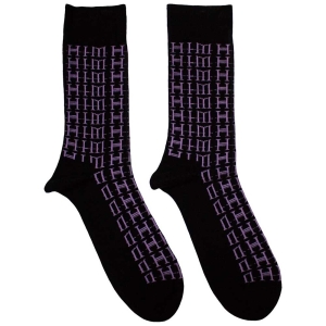 Him -  Logo Repeat Uni Bl Socks (Size 40-44) in the group MERCHANDISE / Merch / Hårdrock at Bengans Skivbutik AB (5586285)