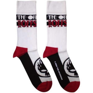 Offspring - Flaming Skull Logo Uni Wht Socks (Size 40-44) in the group MERCHANDISE / Merch / Punk at Bengans Skivbutik AB (5586294)