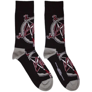 Slayer - Pentagram Uni Bl Socks (Size 40-44) in the group MERCHANDISE / Merch / Hårdrock at Bengans Skivbutik AB (5586307)