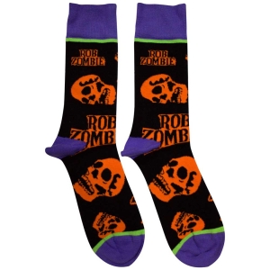 Rob Zombie - Orange Skulls Uni Socks (Size 40-44) (Eu Size 40-44) in the group MERCHANDISE / Merch / Hårdrock at Bengans Skivbutik AB (5586314)