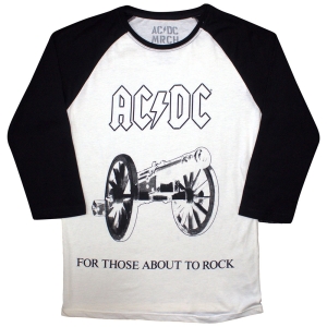 Ac/Dc - For Those About To Rock Uni Bl/Wht Longsleeve in the group MERCHANDISE / T-shirt / Hårdrock at Bengans Skivbutik AB (5586327r)