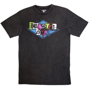 Beastie Boys - Beastieboys Multicolour Logo Stone Wash Uni Char T-Shirt in the group MERCHANDISE / T-shirt / Hip Hop-Rap at Bengans Skivbutik AB (5586742r)