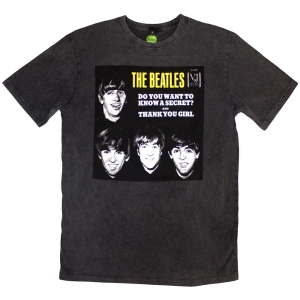 Beatles - Vj Sercret Sleeve Stone Wash Uni Char T-Shirt in the group MERCHANDISE / T-shirt / Pop-Rock at Bengans Skivbutik AB (5586743r)