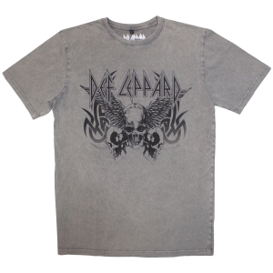 Def Leppard - Tribal Skull Stone Wash Uni Grey T-Shirt in the group MERCHANDISE / T-shirt / Hårdrock at Bengans Skivbutik AB (5586753r)